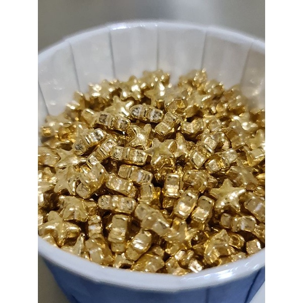 

metalik sprinkle trimit kue star metalic besar