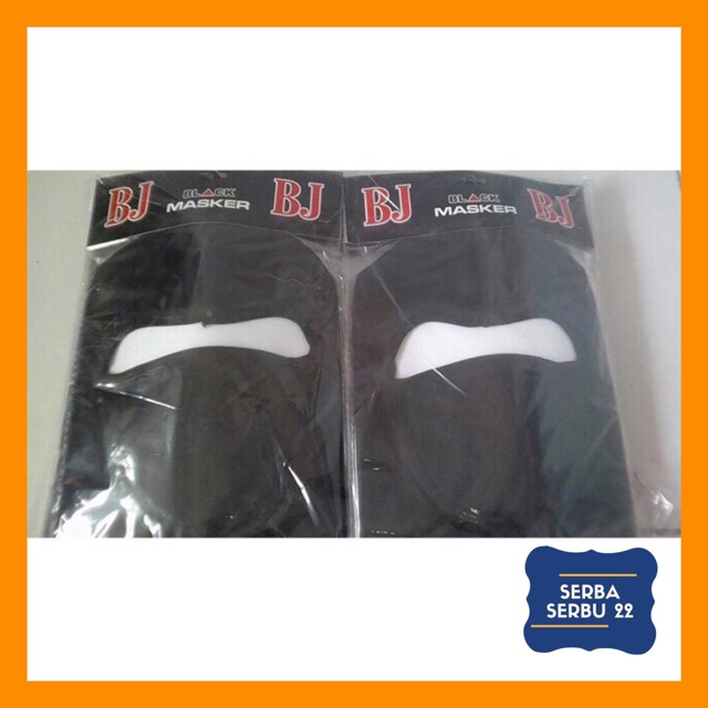 Masker Ninja Hitam Polos / Penutup Wajah Motor