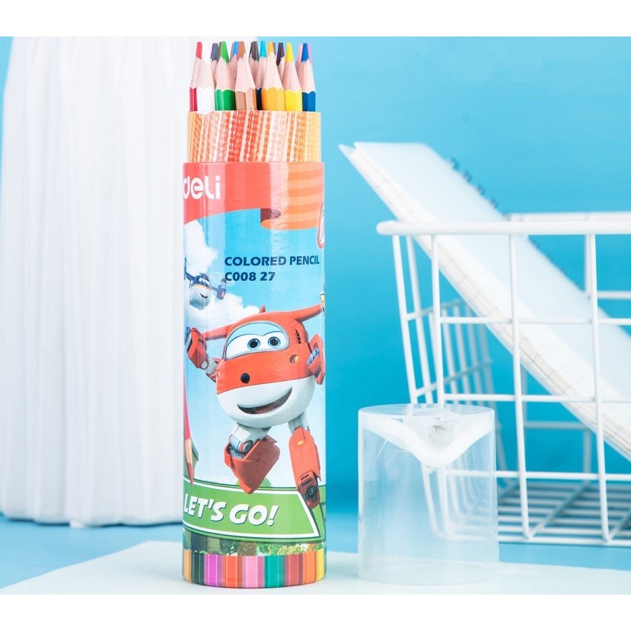 

Deli | Pensil Warna (Color Pencil) Super Wings 24 warna | EC00827
