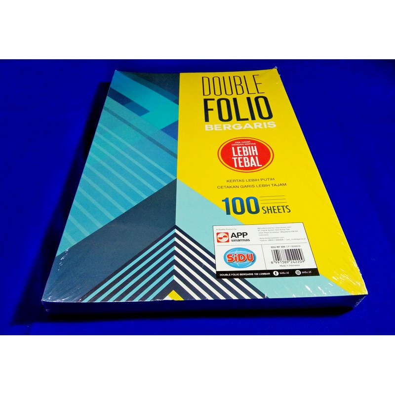 

Sinar Dunia RF 008 Kertas Bergaris D/F Lipat 100 Lbr