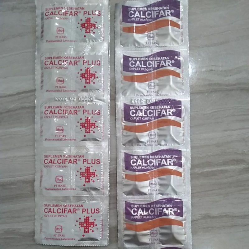 CALCIFAR KAPLET/CALCIFAR PLUS/SUPLEMEN KALSIUM/KAPLET KUNYAH