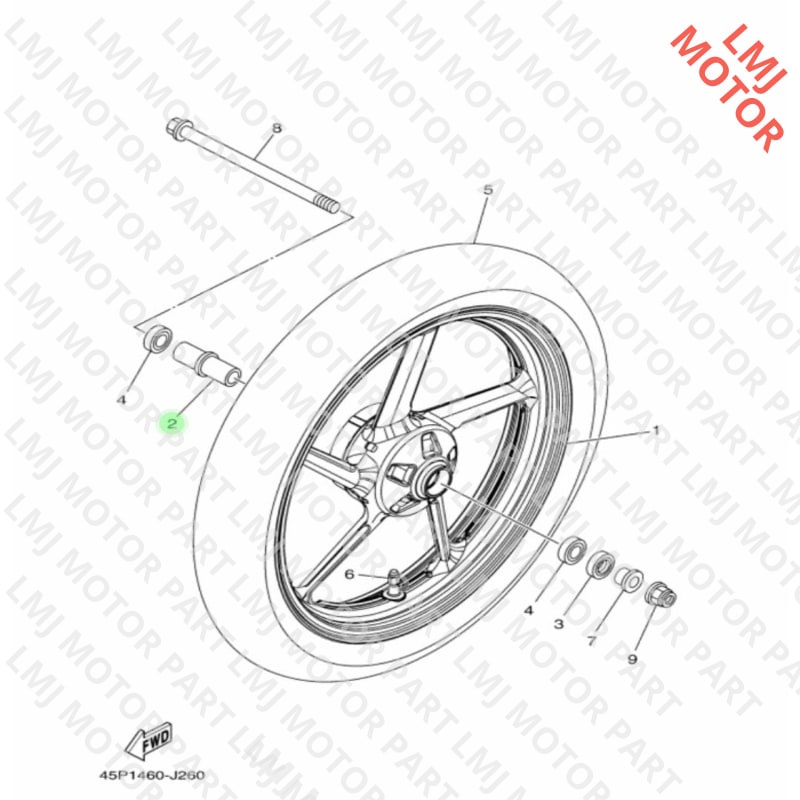 (100% ASLI ) OLLAR BOSH TROMOL RODA DEPAN TENGAH BYSON NEW R15 155 R155 VVA V3 Bagus