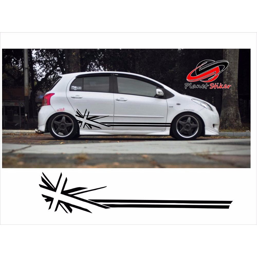 Contoh Gambar Cutting  Sticker  Mobil  Ayla Hitam  