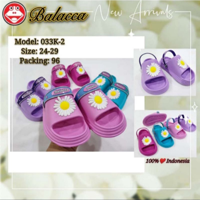 Sandal Slip On Import Anak Size 25-29 Model Bunga | BALACCA 033K-2