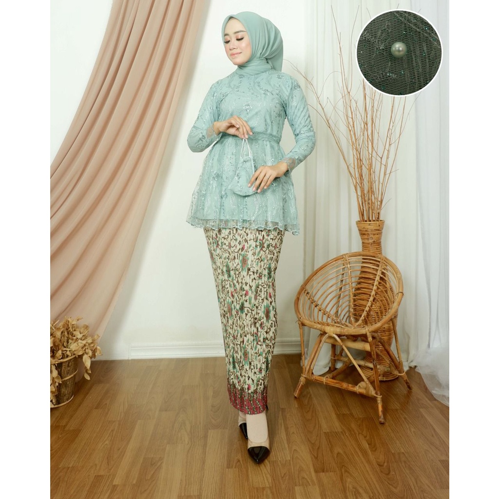 SET KEBAYA TULLE MARSYA OUTFIT KEBAYA MODERN CANTIK / SET KEBAYA WISUDA CANTIK / KEBAYA VALEERIA / BAJU KEBAYA PESTA / KEBAYA AKAD / KEBAYA WISUDA PESTA / KEBAYA NIKAHAN / ATASAN KEBAYA / KEBAYA WANITA / BAJU KEBAYA