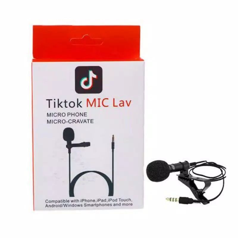 Mic Clip on TikTok Lav 3.5mm aux - Mic jepit