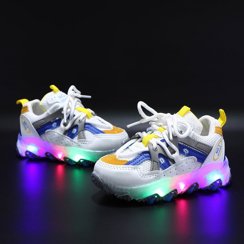 LittleAaron DEDONALD Sepatu Sneakers Anak Laki / Perempuan LED Menyala  Import sekolah Sport Termurah Sendal Bayi Anak Cewek Cowok