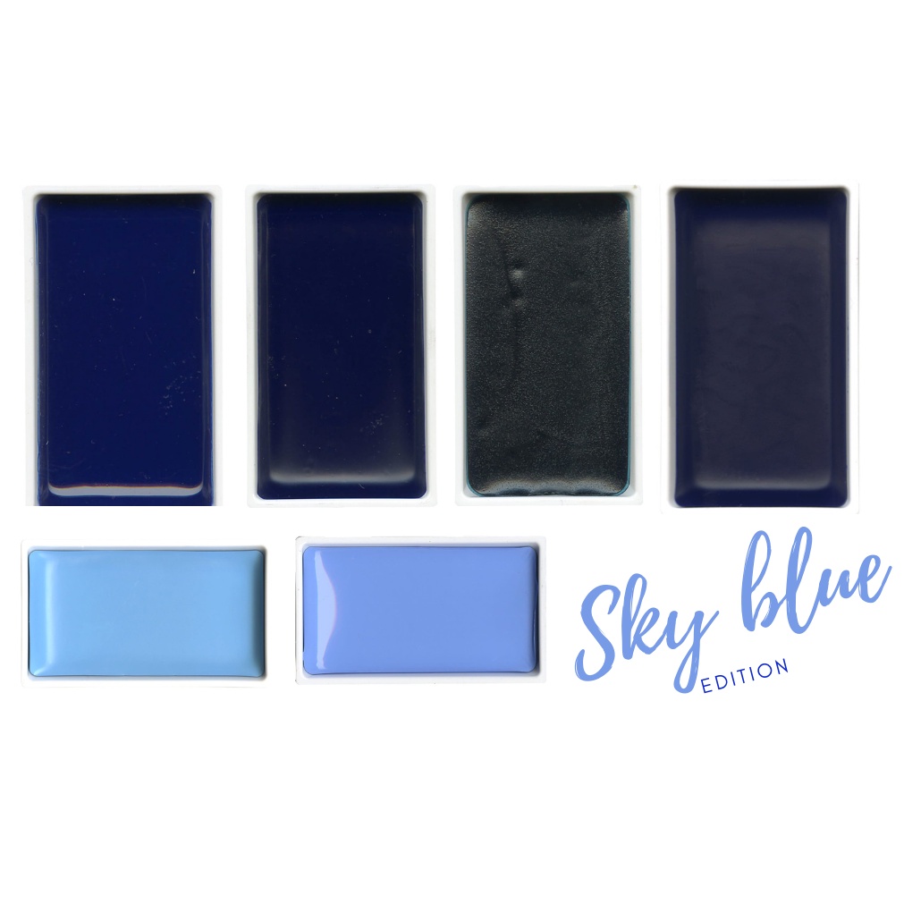 

Zig Kuratake Bundling Water Colors Gansai Sky Blue Tone Edition Set-6
