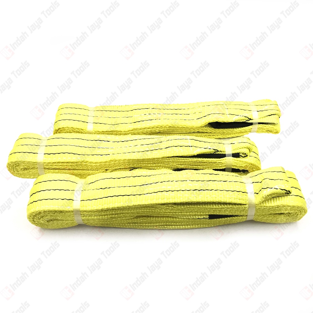 BENZ Webbing Sling Belt 3 TON Kuning - Tali Angkat Double Ply