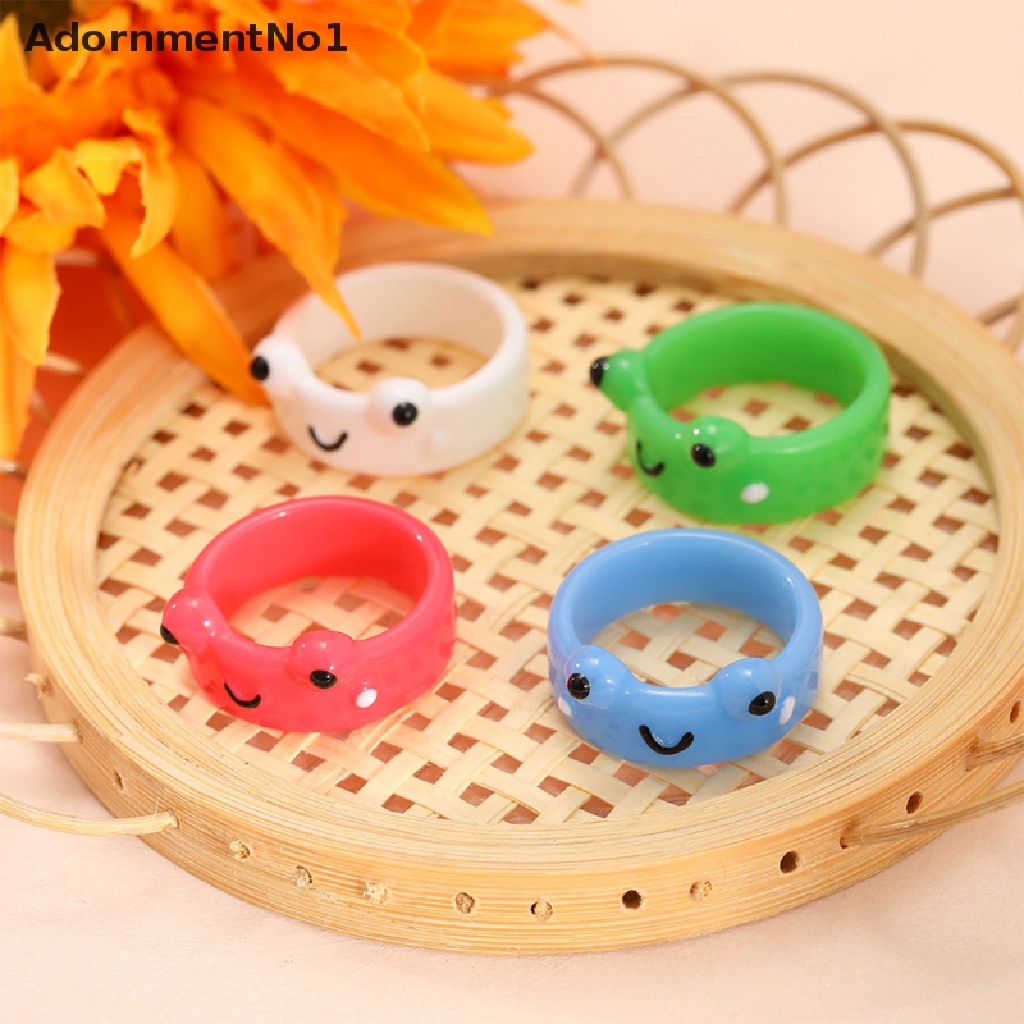 (AdornmentNo1) Cincin Motif Kartun Hewan Katak / Ayam / Katak / Katak / Kelinci / Kelinci / Beruang / Kelinci / Kelinci / Beruang