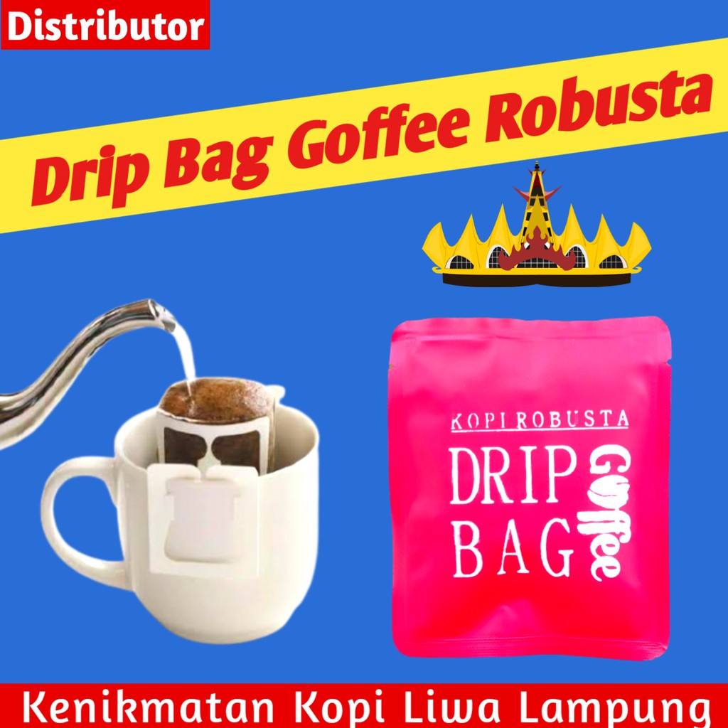 

Drip Bag Coffe kopi Lampung robusta Liwa Kekinian