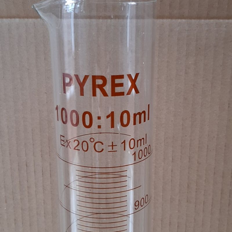 gelas ukur 1000 ml pyrex