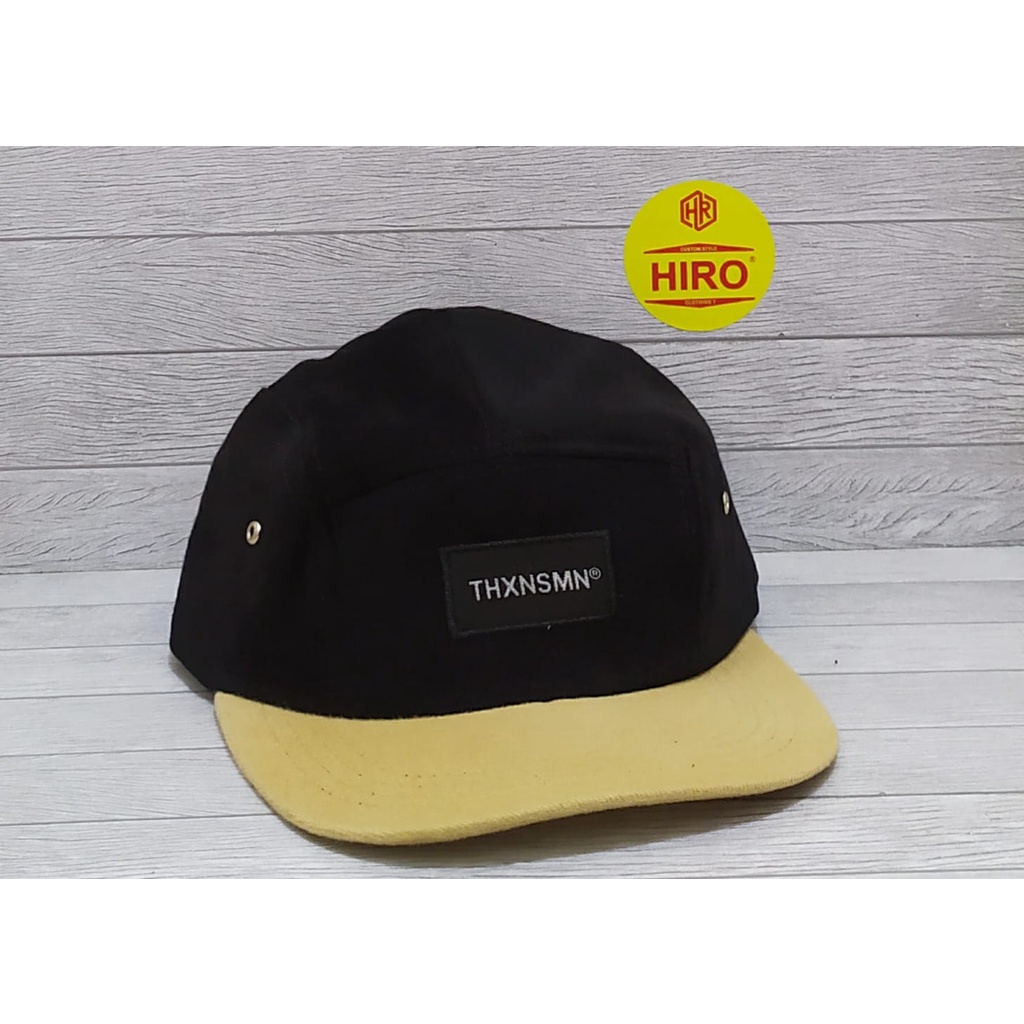 Topi Snapback Lima Panel Bordir THXSOMN New Model/Topi Distro Pria/Topi Hip-Hop