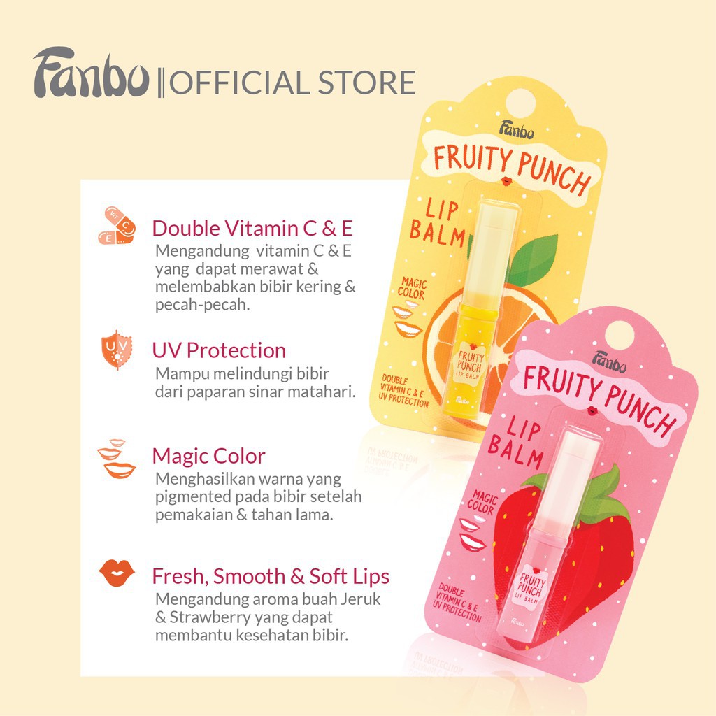 FANBO FRUITY PUNCH LIP BALM 3 GR @