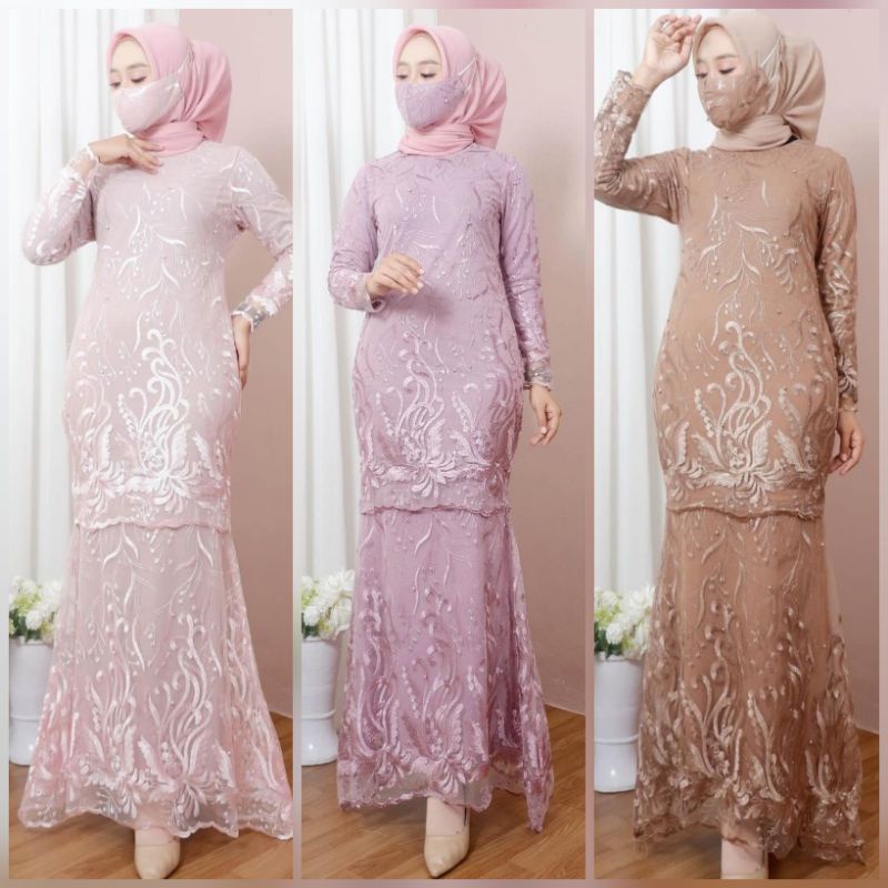 (REALPICT) GAMIS DUYUNG / GAMIS TILLE / GAMIS BROKAT/KEBAYA/FREEMASKER