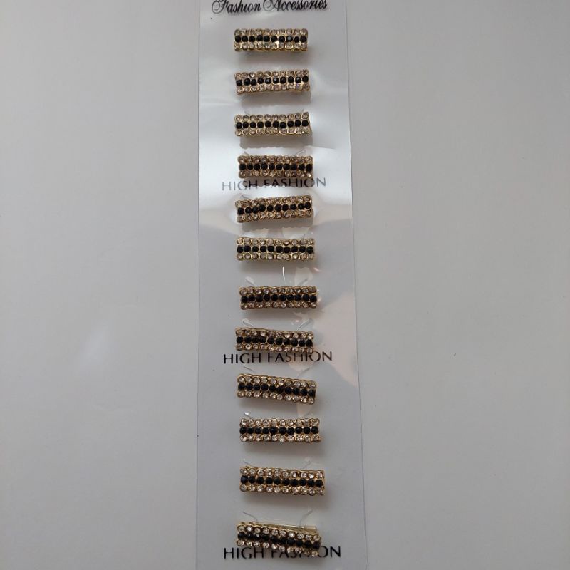 Bros Dagu Korea Kecil Full Mata Kecil Bros Dagu Murah Asesories hijab-Kuning hitam C