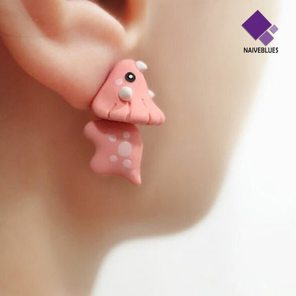 Anting Bentuk Kartun Hewan 3D Bahan Alloy Untuk Wanita