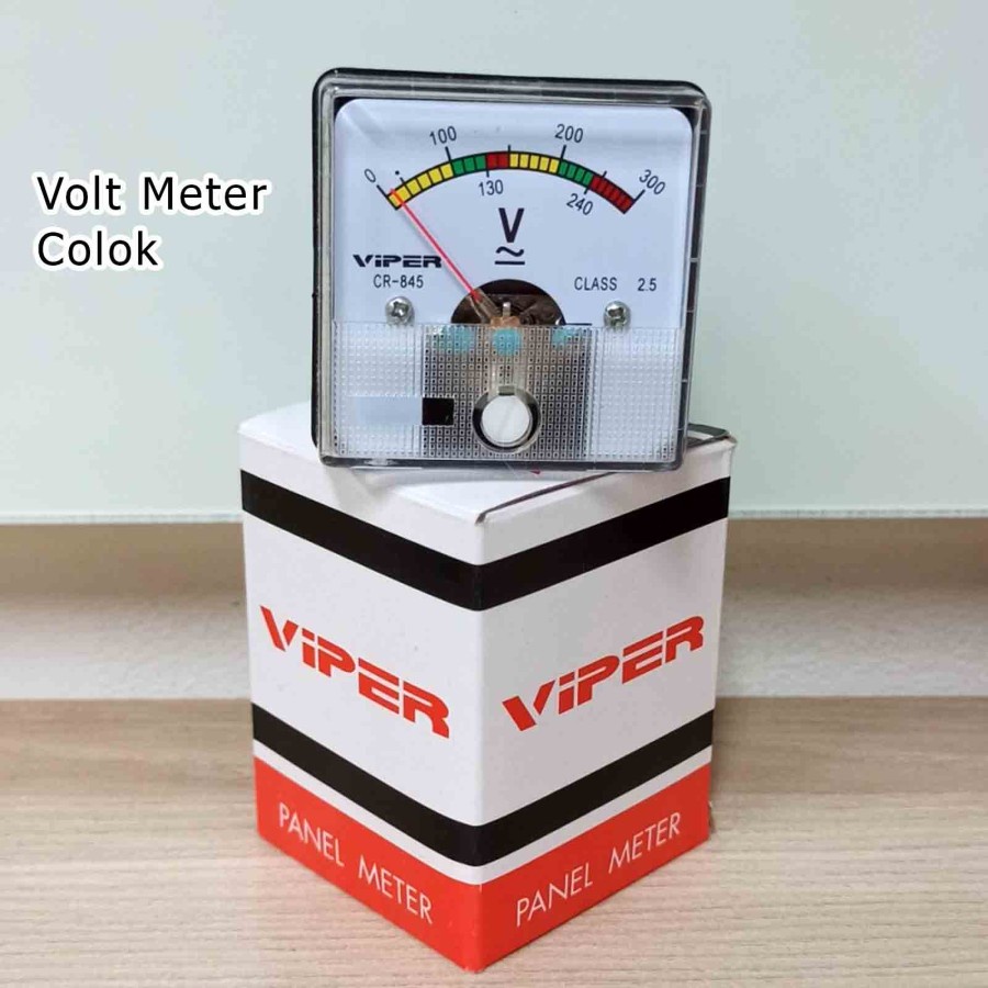 Panel Meter Analog VOLT Meter Colok Langsung Ke Stop Kontak