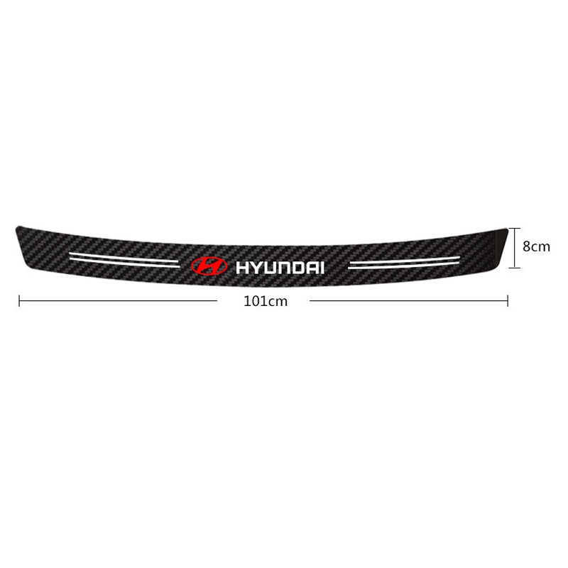 Stiker Pelindung Bumper Belakang Mobil Bahan Carbon fiber Untuk Hyundai Solaris ix35 i20 i30 i40 Tucson Accent Santa Fe