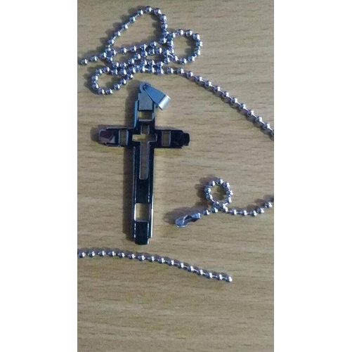 Kalung Salib Fashion Aksesoris Salib Liontin Salib #033 - Perak