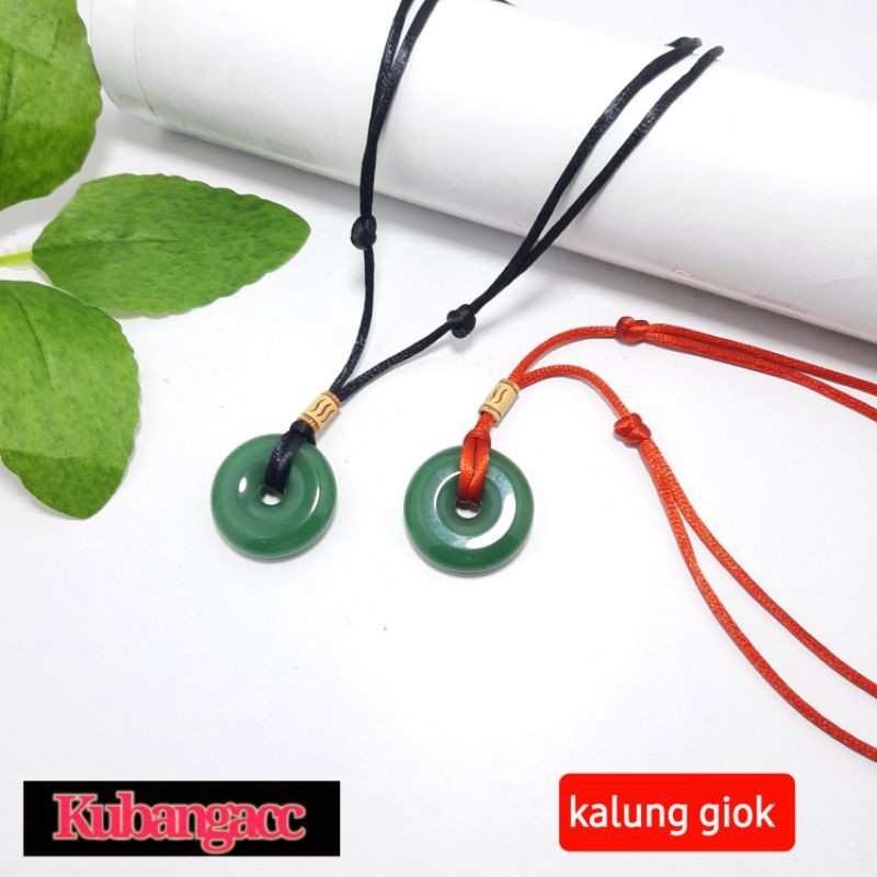 Kalung Tali. Kalung Tali Liontin Giok China Model Donat Kalung Pria Wanita Kalung Giok
