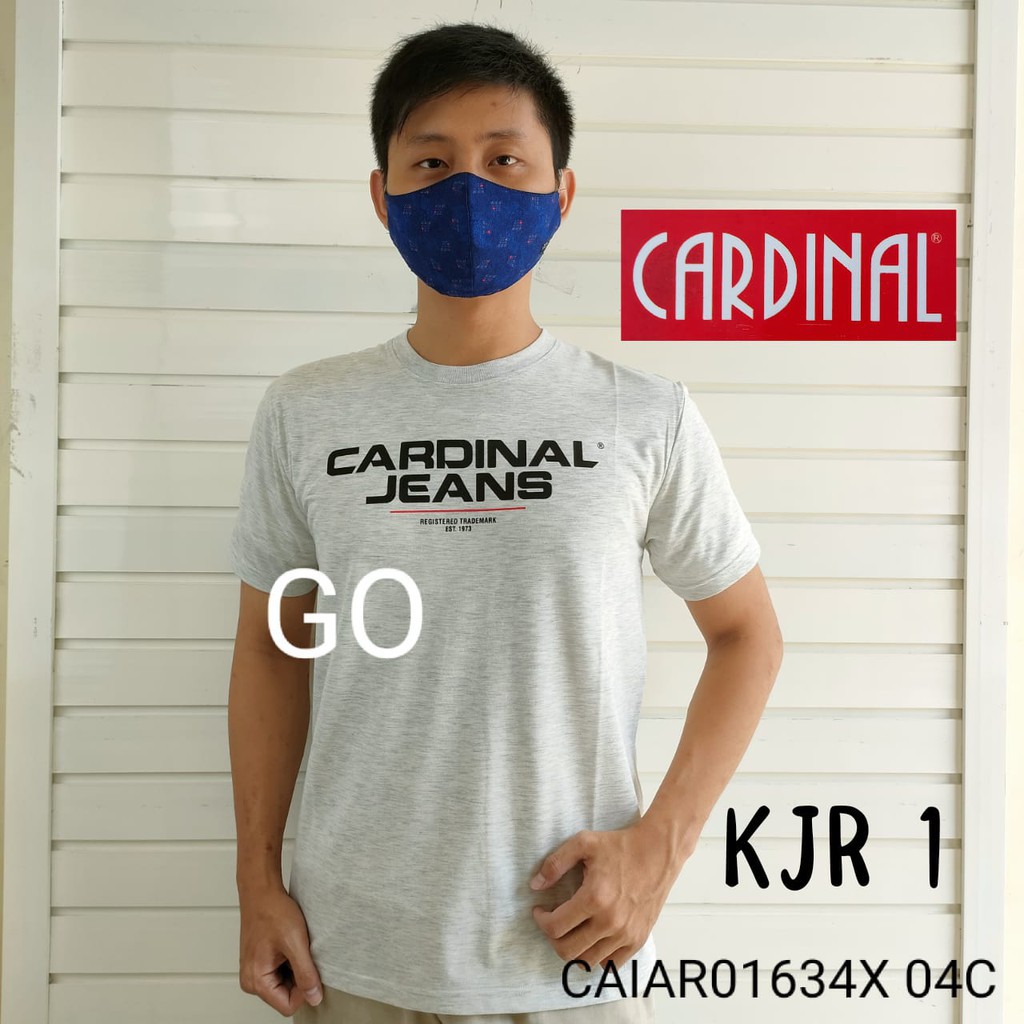 gos gof KJR CARDINAL JEANS KAOS T-Shirt Pakaian Pria Atasan Kaos Oblong Casual Santai Original