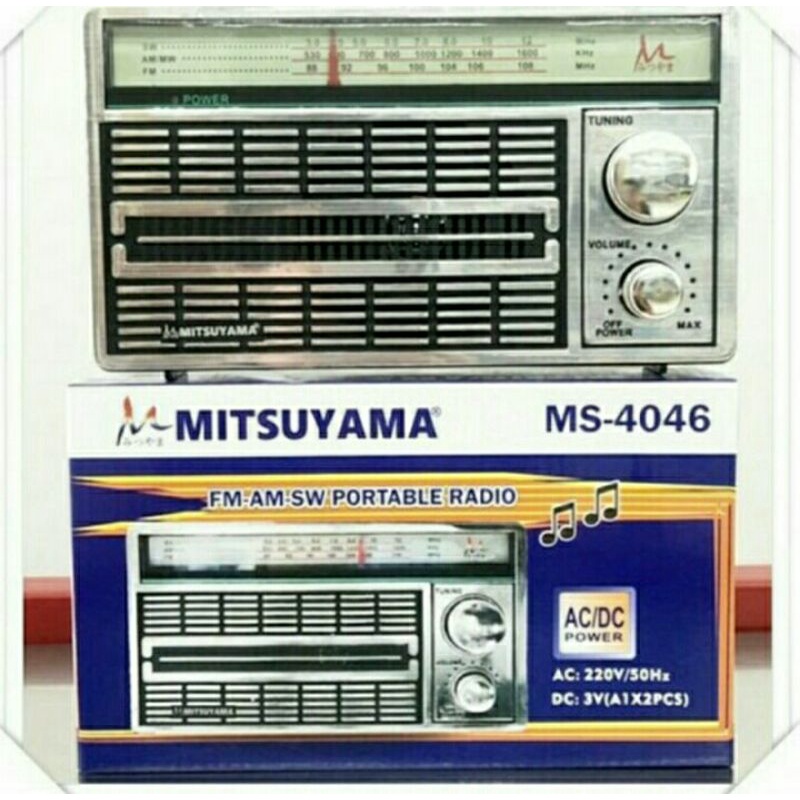 Cod Radiio Klasik Mitauyama M-4046 Radio Portable AC/DC Bayar ditempat