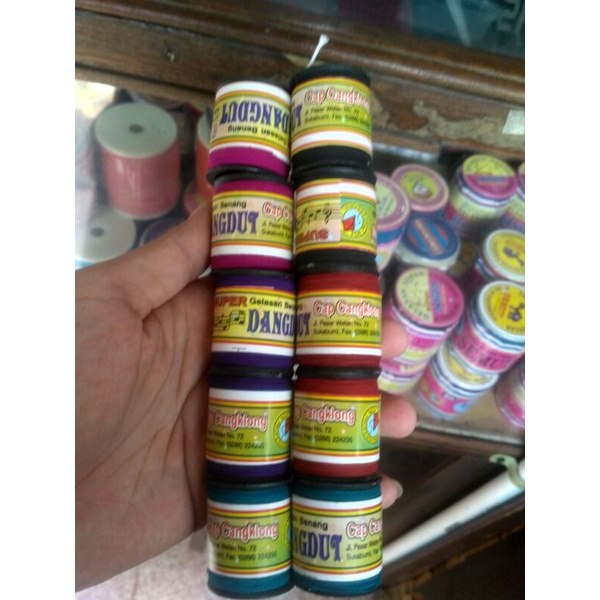 gelasan benang katun Unyil dangdut cap cangklong 1iket isi 10pcs