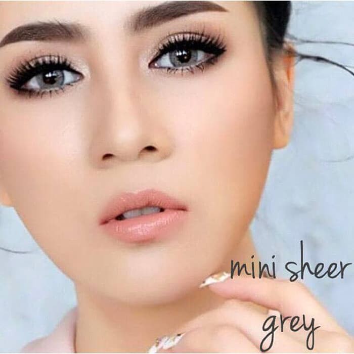 ORIGINAL SOFTLENS MINI SHEER GREY KITTY KAWAI soflens softlenses