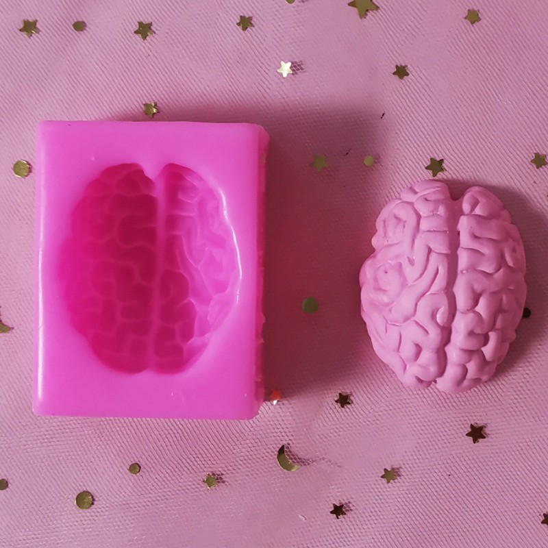 Cetakan Resin Epoksi Cerebrum Handmade Diy Bentuk Kepala Otak Bahan Silikon Untuk Seni Kerajinan