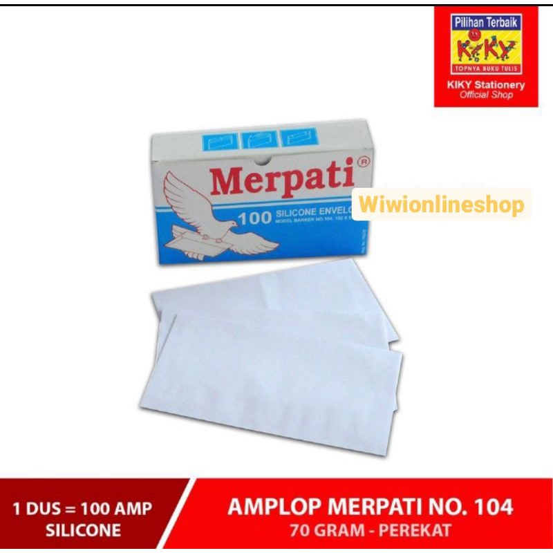 

1pak amplop merpati isi 100 ukuran sedang