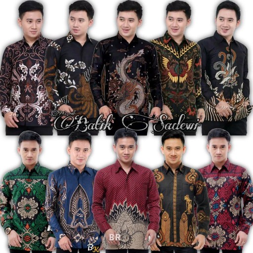 Batik Pria Kasual Lengan Panjang M L Xl Xxl Batik Sadewi