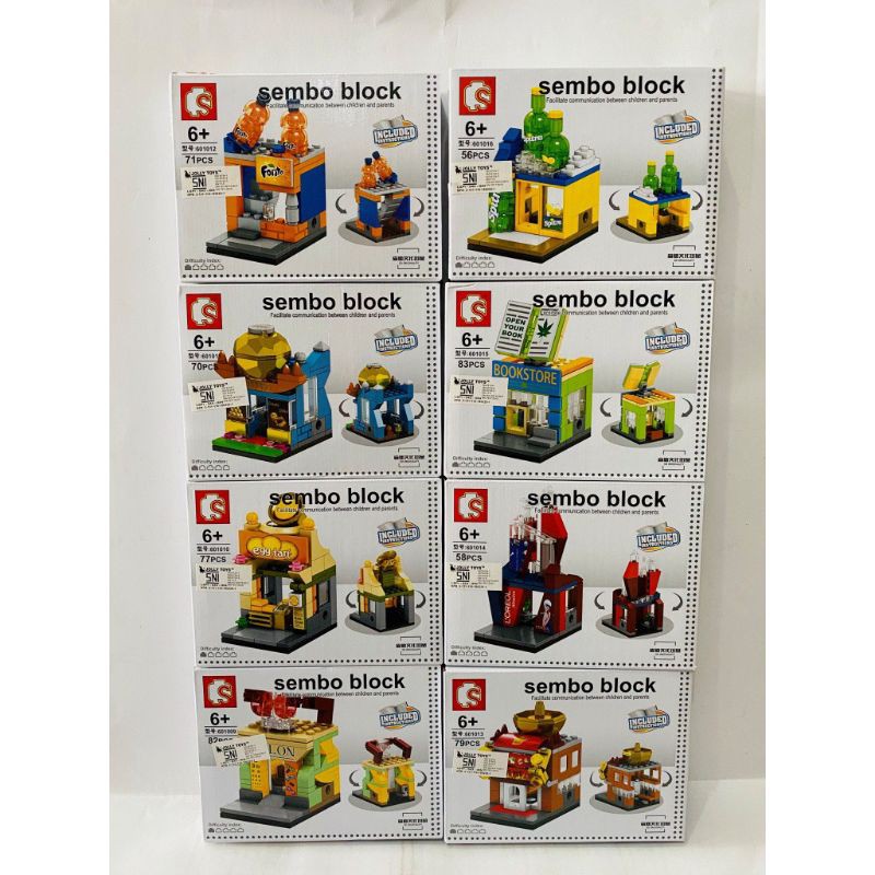Bricks Block Sembo Mini City Store 8in1 601009