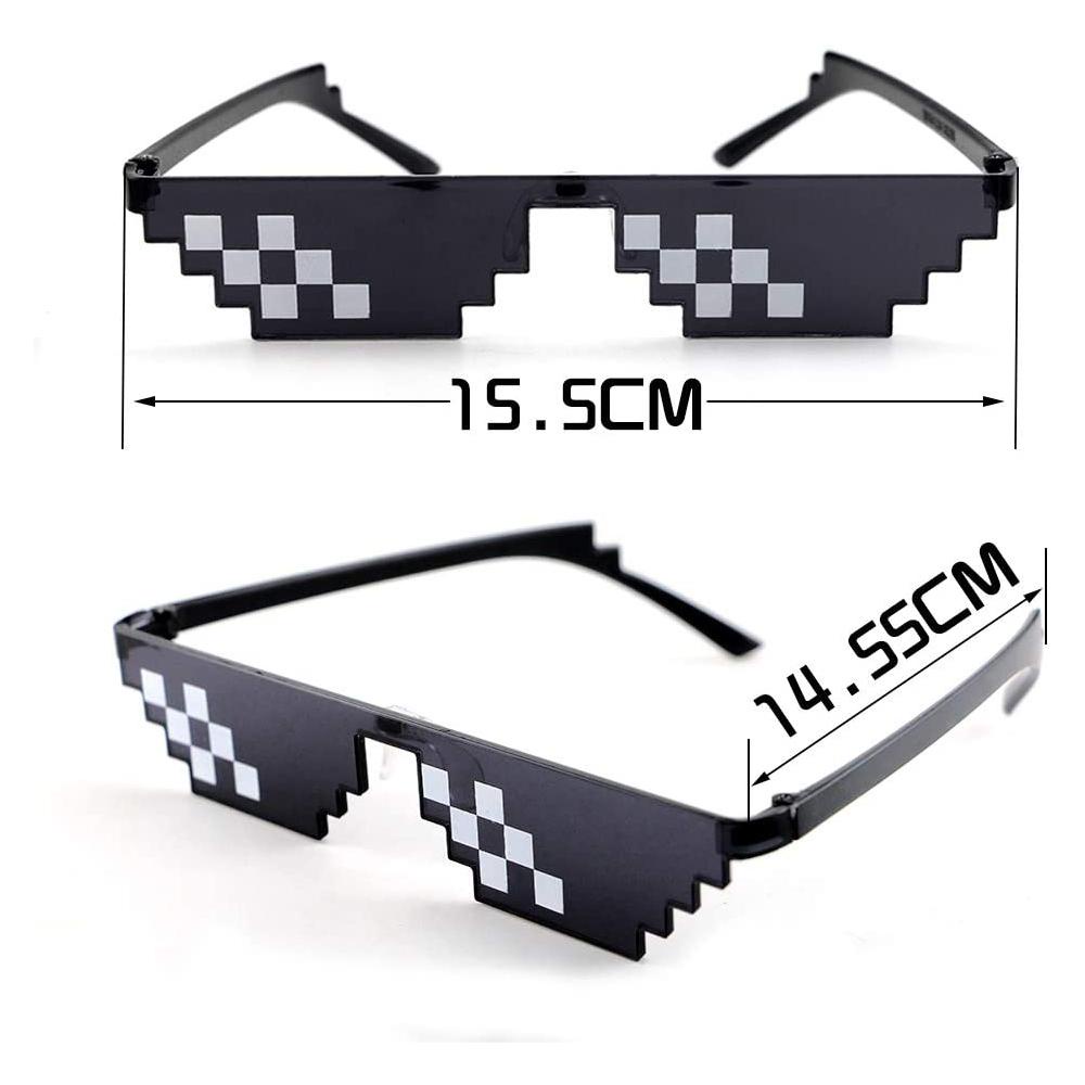 Kacamata Mozaik Agustina Hias Pesta Cosplay Mainan Lucu Thug Life Sunglasses