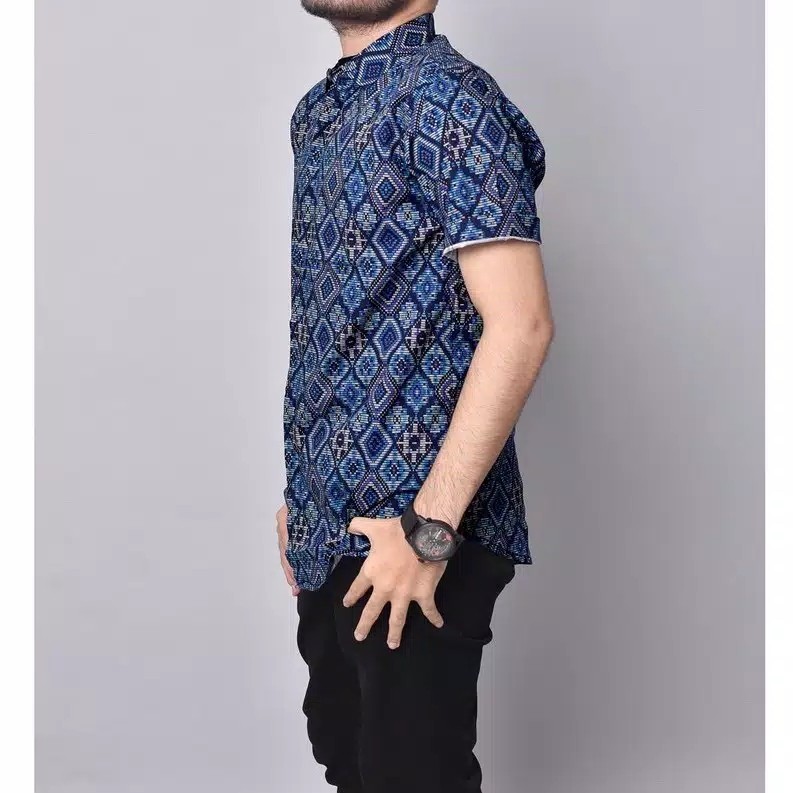 Maciku Store Kemeja Batik Pria Lengan Pendek Songket / Baju Batik Cowok