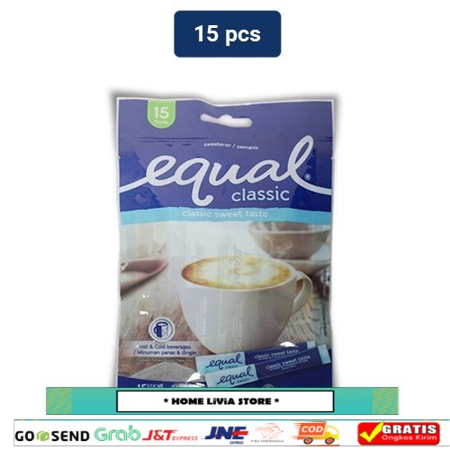 Equal Classic Sweetener - Pemanis Buatan Pengganti Gula 15 Sticks