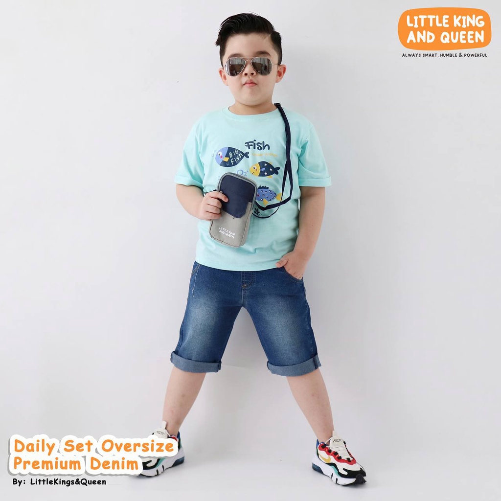 Daily Set Oversize Denim by Little King&amp;Queen