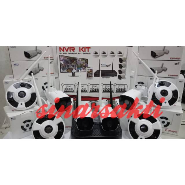 PAKET CCTV WIRELESS 8 CAMERA 5MP FULL HD IP CAM (ADA SUARA MIC/AUDIO)