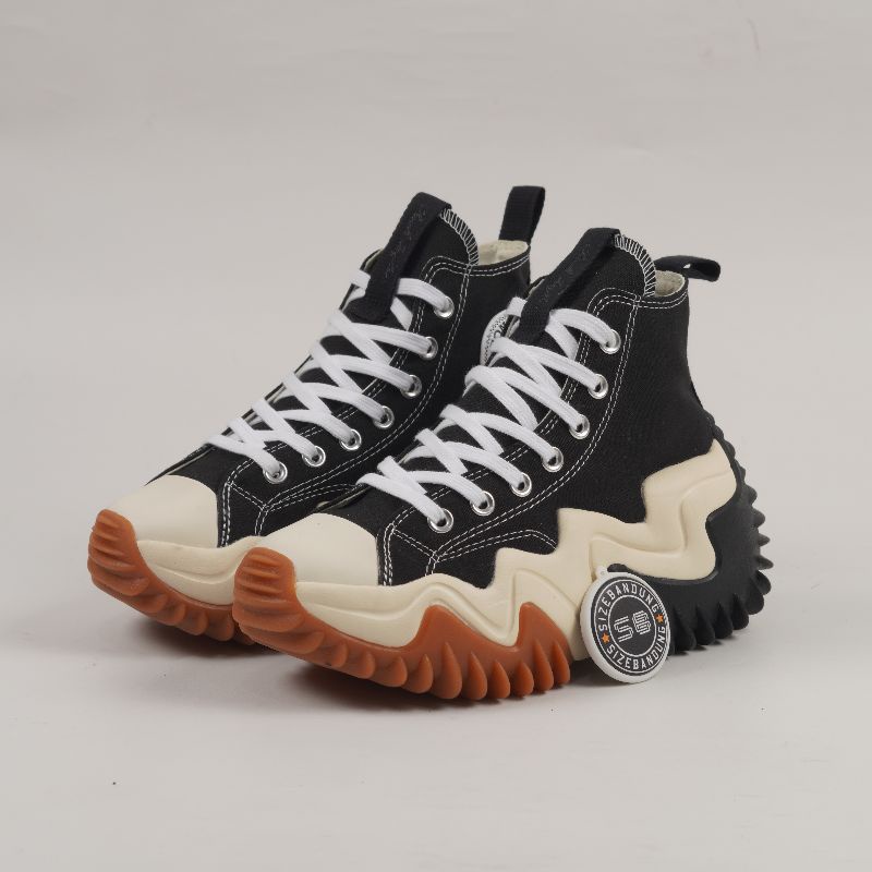 Converse Run Star Montion Canvas Platform Black White