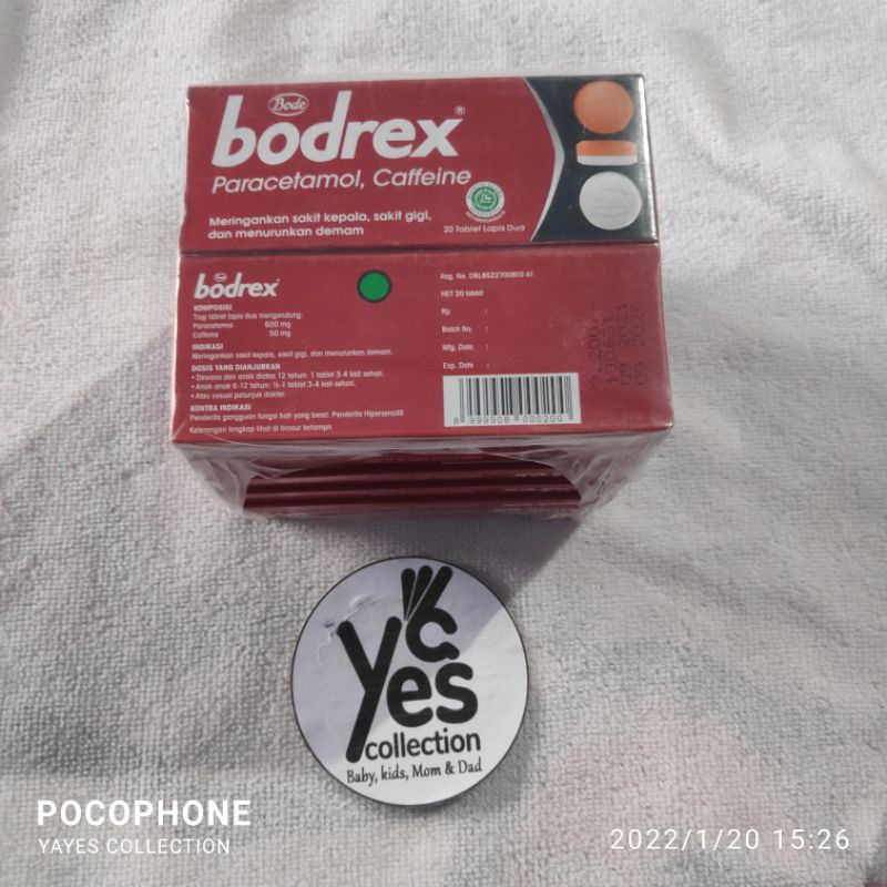 COD Bodrex 1 Strip 10 Tablet Exp2026 Box Meringankan Sakit Kepala gigi menurukan demam Dewasa