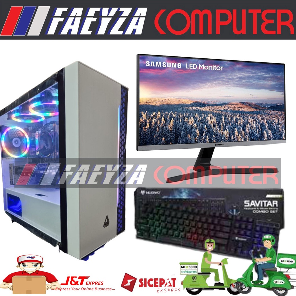 PC Gaming Fullset Intel i7 12700F Ram 16gb NVME 512 VGA 4GB Lengkap LED 24