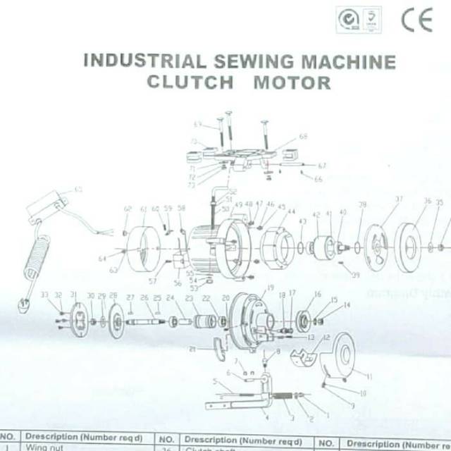 Spi Atau Pen Poly - Poli - Pulley Dinamo Mesin Jahit