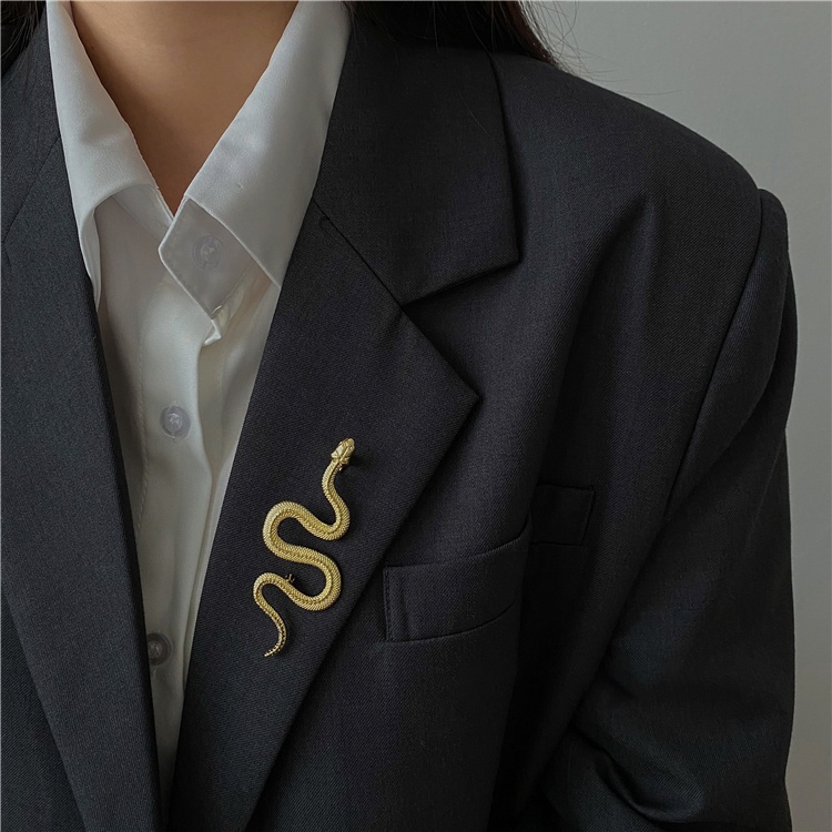 Snake Brooch Suit Accessories Personality Dark Trendy Punk