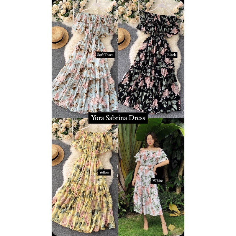 D0363 YORA SABRINA FLORAL VINTAGE DRESS