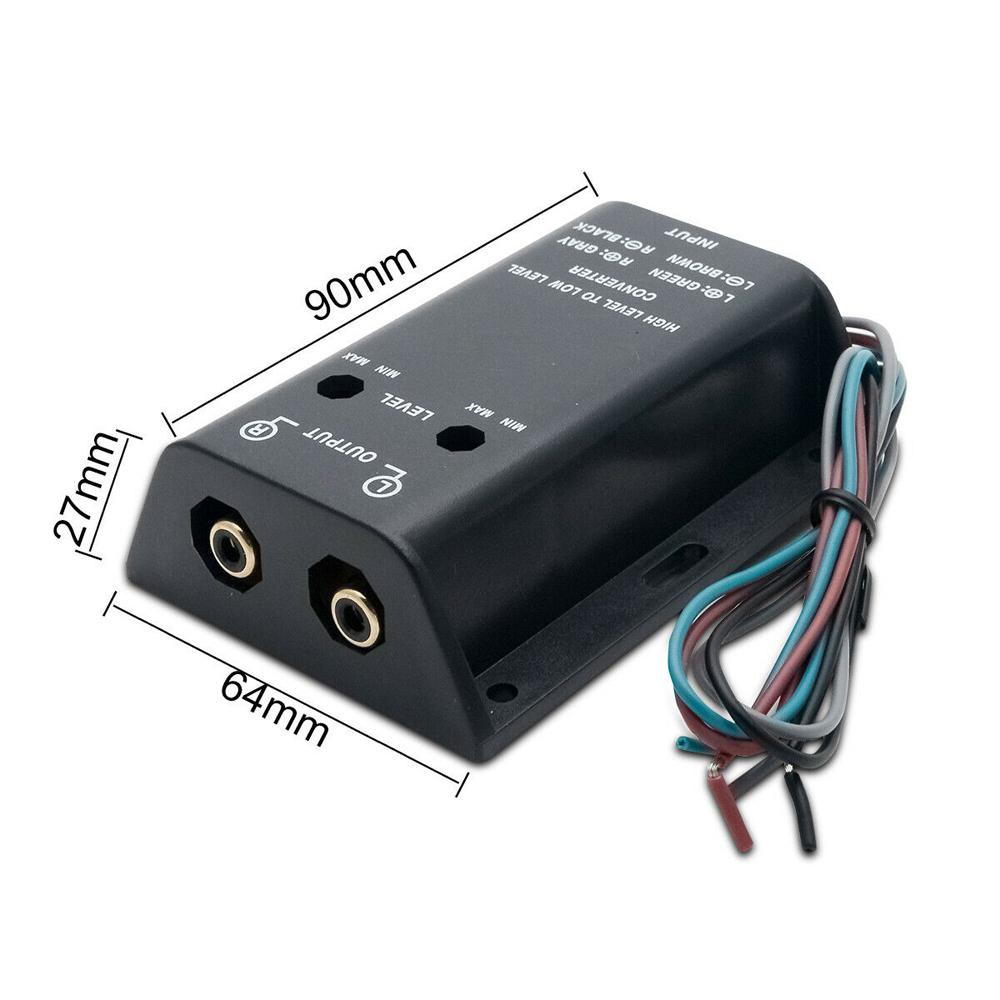 Lanfy Speaker Ke RCA Converter Amplifier Stero Radio High To Low Level 2channel Speaker Mobil Adaptor Adjustable