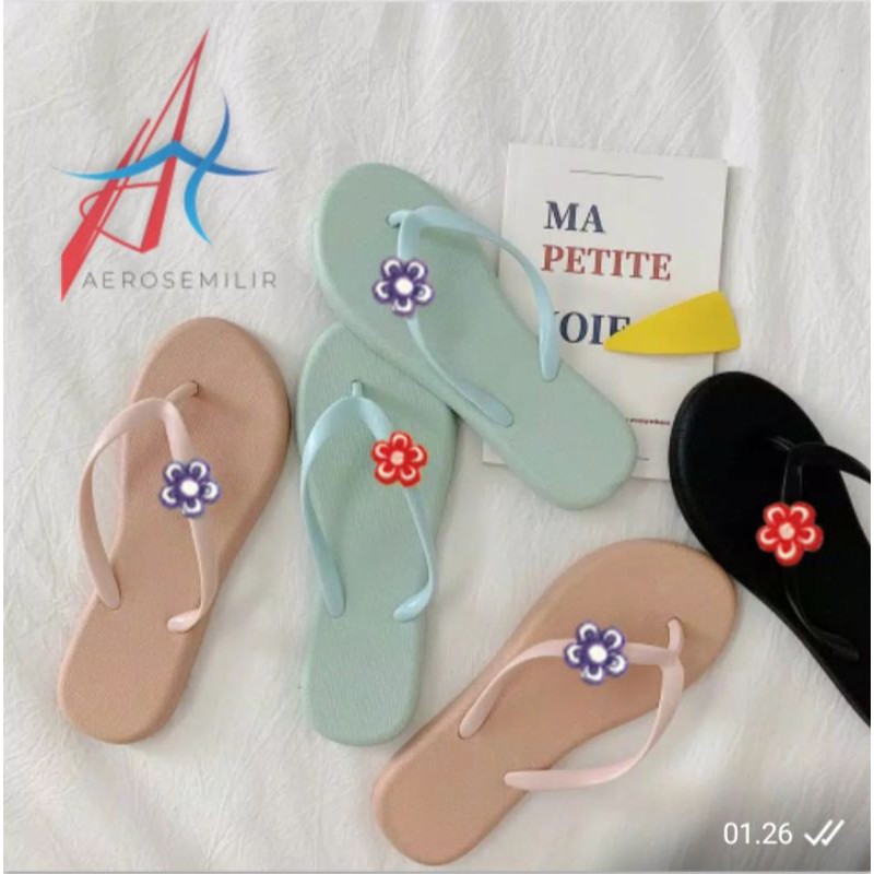 SANDAL JEPIT SANDAL WANITA SANDAL MURAH SANDAL BUNGA POLOS