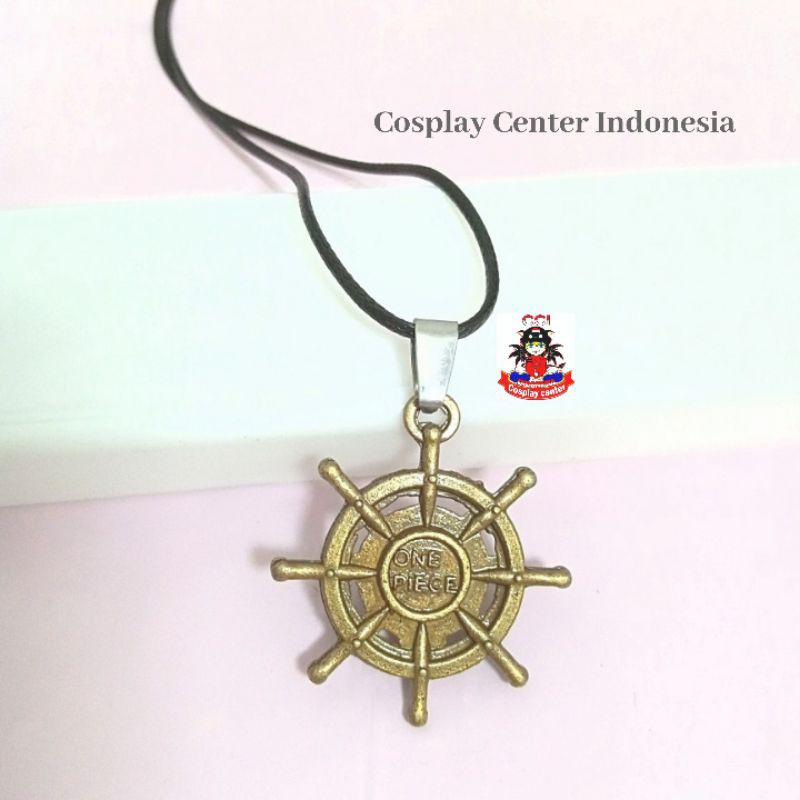 Kalung Anime One Piece Luffy Liontin Bentuk Logo One Piece Anime Jepang Kalung Tengkorak One Piece