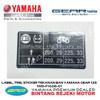 LABEL, TIRE, STICKER TEKANAN BAN YAMAHA GEAR 125 1WD-F1668-02