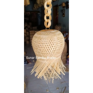 Kap Lampu Ubur-ubur | Kap Lampu Gantung | Kap Lampu Unik | Kap Lampu Bambu | Kerajinan Bambu