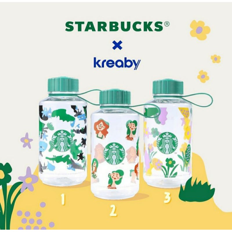 KREABY X STARBUCKS / TUMBLER STARBUCKS / BOTOL MINUM STARBUCKS 1LITER / TUMBLER KREABY EDITION